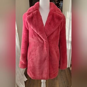 DIVIDED H&M STUNNING PINK WARM 2 BUTTON COAT.